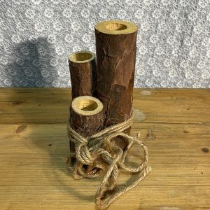Wooden Candle Holders